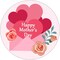 240 Pcs Happy Mother's Day Stickers - 2 Inch Large Pink Floral Labels - Durable Self-Adhesive Seals for Gift Boxes, Envelopes, and Bouquets